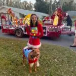 Gus of the Peddler's Post at the Inverness, FL 2021 Christmas Parade and our brand release.