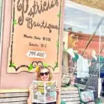 Amy of the Peddler's Post in Hernando County Photo Shoot in front of Patricia's Boutique, Brooksville, FL