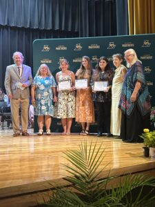 Citrus Writers of Florida Members, Mary Lu, Gary, Nikki & Paula presenting the $400 scholarship and Publication awards to Lecanto High School Winners "Class of 2024"
